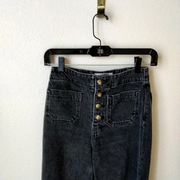 REFORMATION Women's Eloise Jeans Crop Button Fly Straight Leg Size 24P - Picture 4 of 4